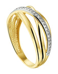 Bicolor gouden ring met zirkonia - 4019289, exclusief en kwalitatief hoogwaardig. Ontdek nu!