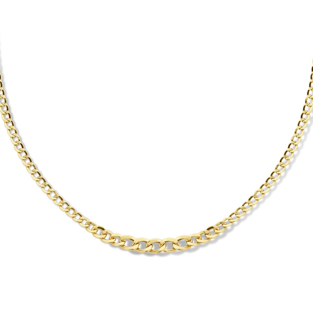 14K geelgouden collier gourmette 4-zijdes geslepen 5,5 mm 45 cm 4026090, exclusief en kwalitatief hoogwaardig. Ontdek nu!