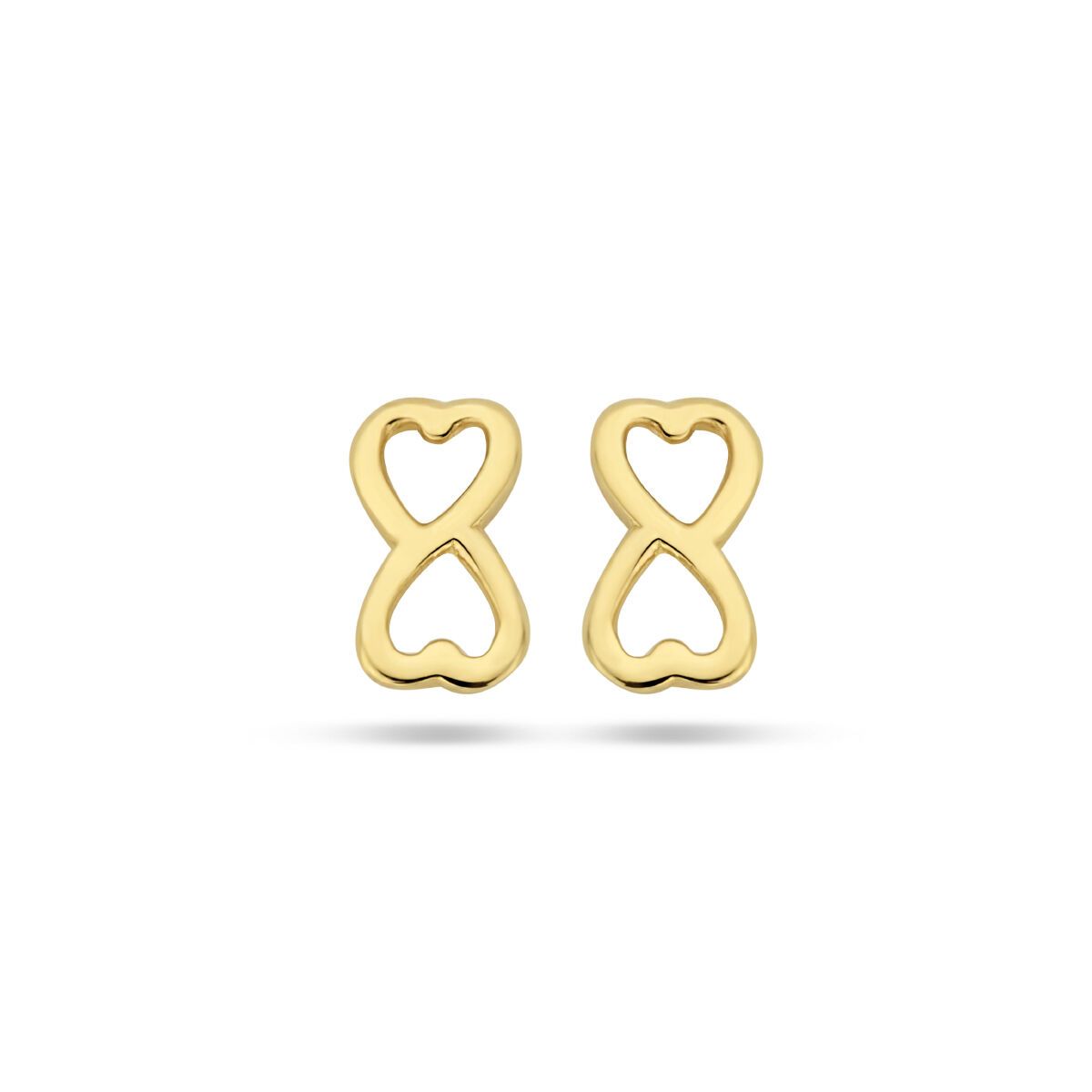 Gouden oorknoppen hart en infinity 14K geelgoud - 4027389, exclusief en kwalitatief hoogwaardig. Ontdek nu!