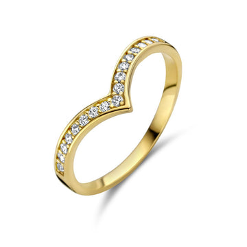 Gouden ring met zirkonia - 4027949