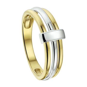Gouden ring 14K bicolor 4207691