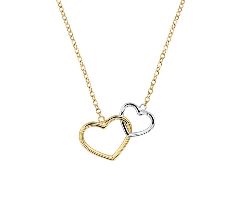 14K Bicolor gouden Collier hart 1,3 mm 40 - 44 cm - PSN4207902, exclusief en kwalitatief hoogwaardig. Ontdek nu!