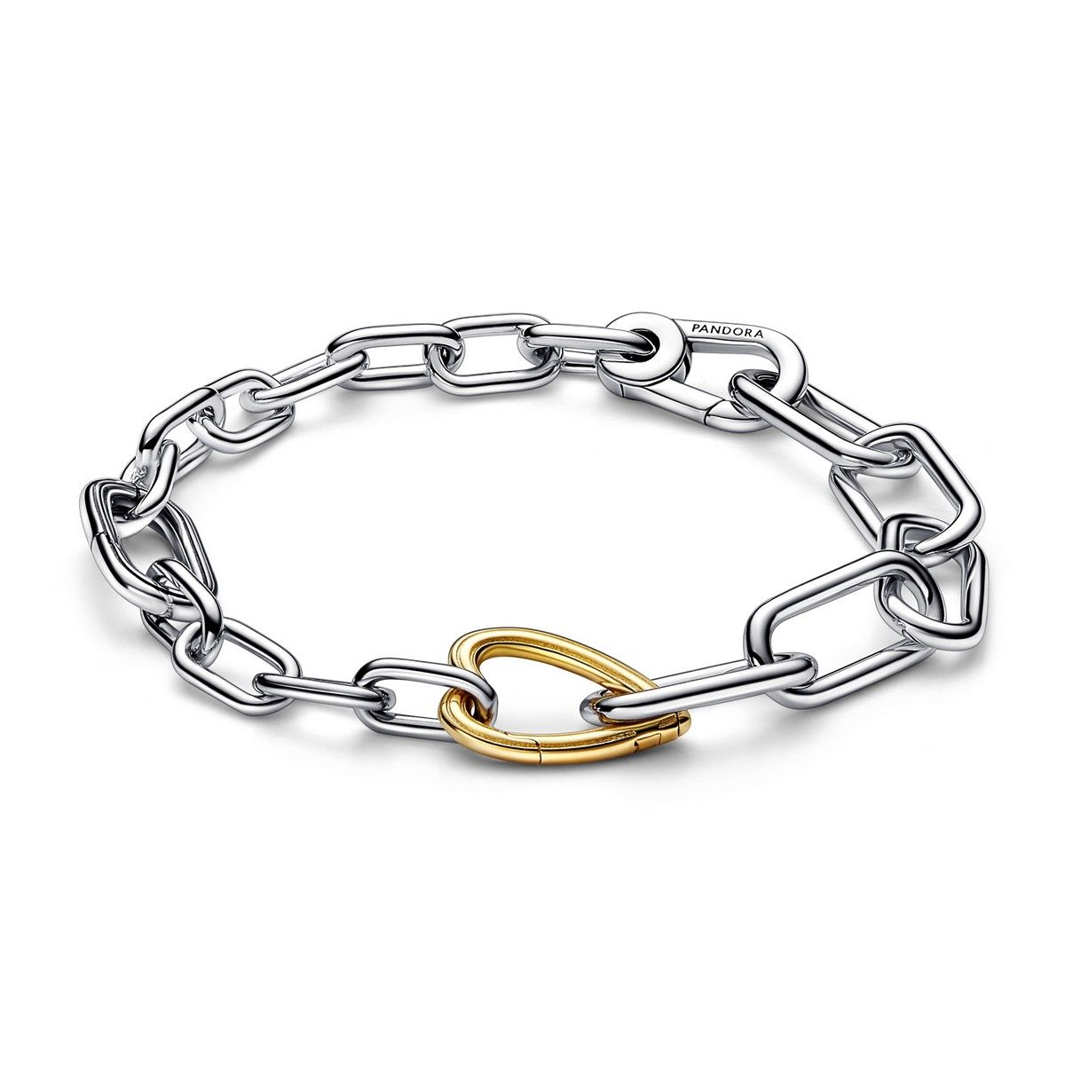 Pandora ME Two-tone Heart Link Chain Bracelet 562527C00, exclusief en kwalitatief hoogwaardig. Ontdek nu!