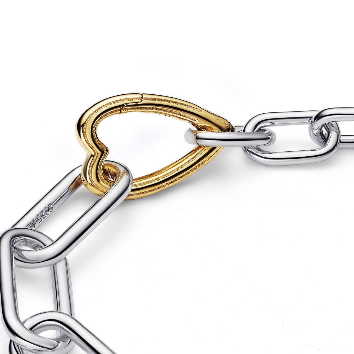 Pandora ME Two-tone Heart Link Chain Bracelet 562527C00, exclusief en kwalitatief hoogwaardig. Ontdek nu!