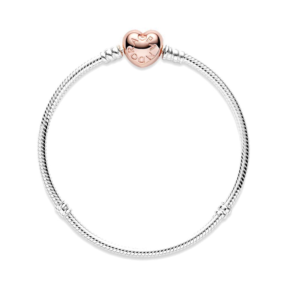 Pandora Moments Snake Chain Armband met Hartsluiting 580719, exclusief en kwalitatief hoogwaardig. Ontdek nu!