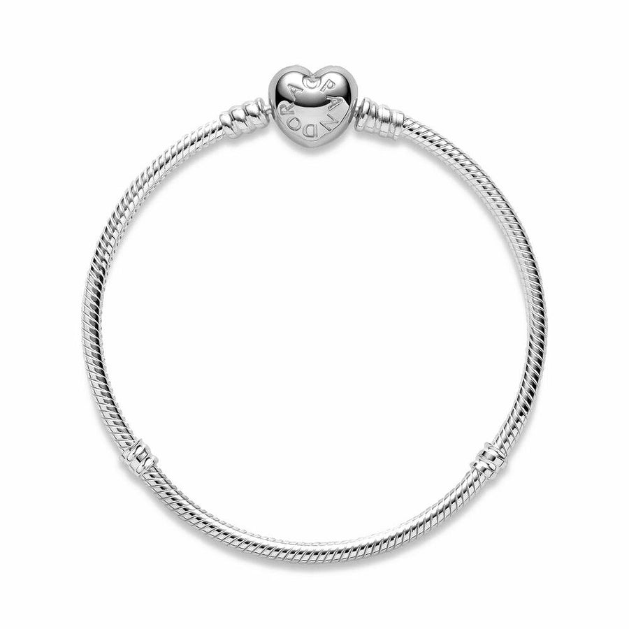 PANDORA Moments Snake Chain Armband met Hartsluiting 590719
