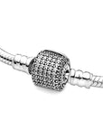 Pandora Moments Sprankelende Snake Chain Armband met Pavé Sluiting 590723CZ, exclusief en kwalitatief hoogwaardig. Ontdek nu!