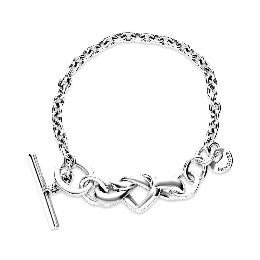 Pandora Geknoopt Hart T-Balk Armband 598100, exclusief en kwalitatief hoogwaardig. Ontdek nu!