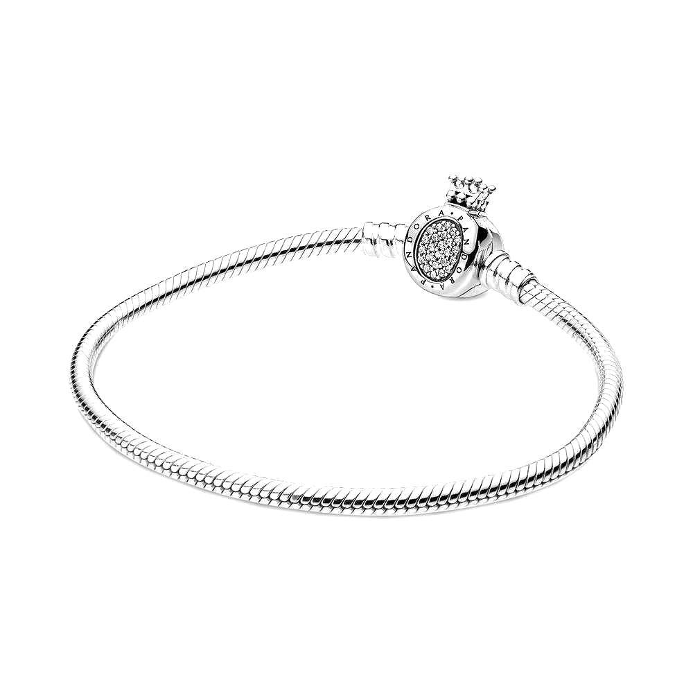 Pandora Zilveren armband met Crown O sluiting en Zirkonia 598286CZ, exclusief en kwalitatief hoogwaardig. Ontdek nu!