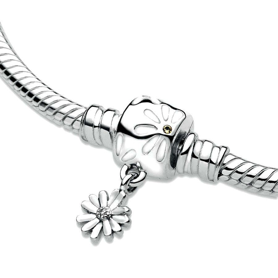 Pandora Moments Snake Chain Armband met Madeliefje Sluiting 598776C01, exclusief en kwalitatief hoogwaardig. Ontdek nu!