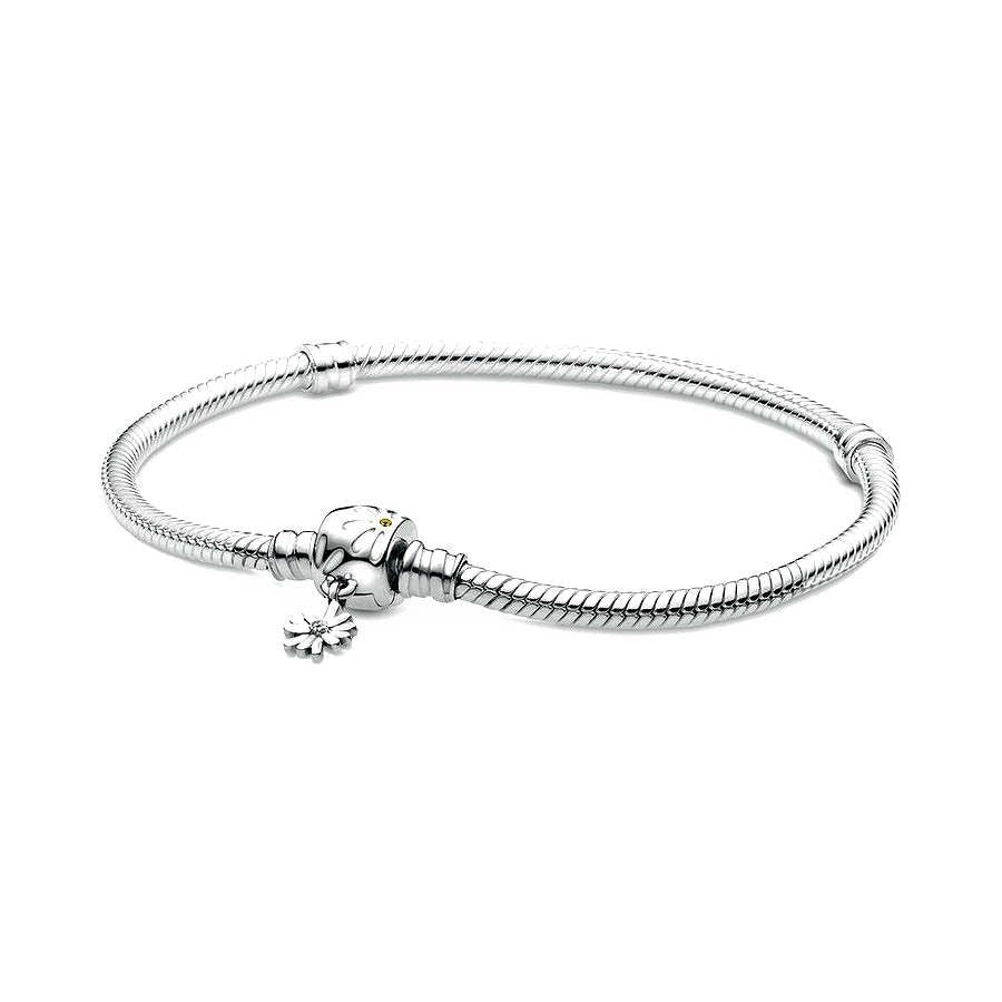 Pandora Moments Snake Chain Armband met Madeliefje Sluiting 598776C01, exclusief en kwalitatief hoogwaardig. Ontdek nu!