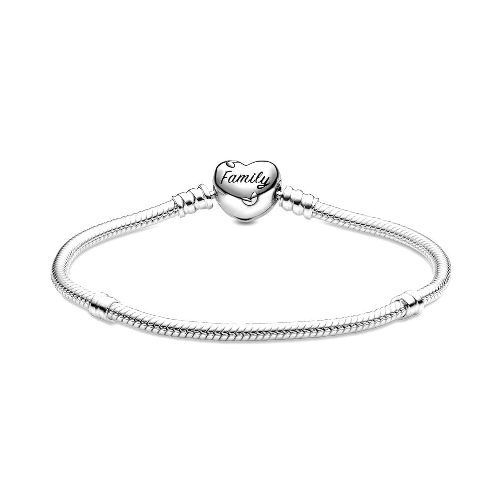 Pandora Moments Stamboom Snake Chain Armband met Hartsluiting 598827C01, exclusief en kwalitatief hoogwaardig. Ontdek nu!