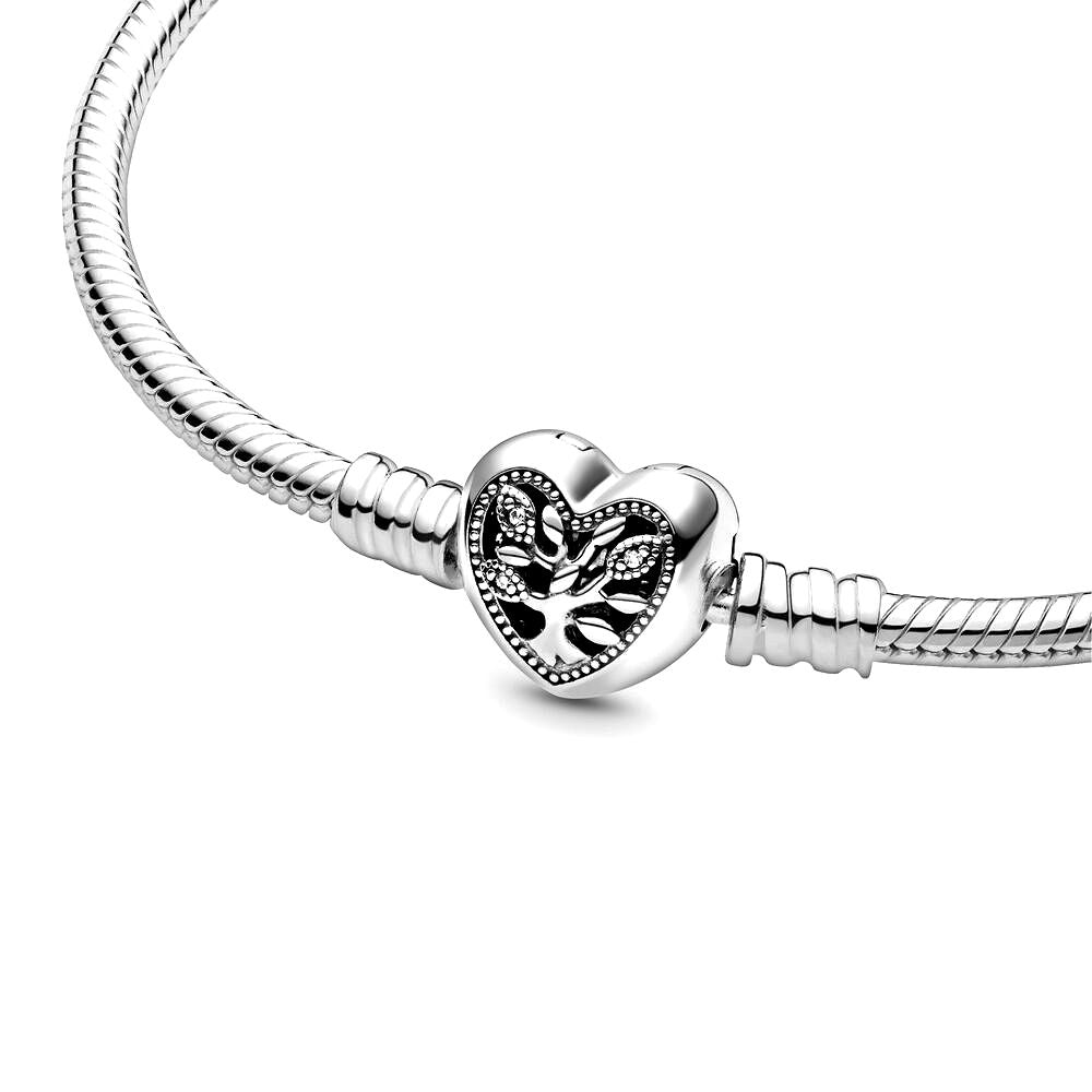 Pandora Moments Stamboom Snake Chain Armband met Hartsluiting 598827C01, exclusief en kwalitatief hoogwaardig. Ontdek nu!