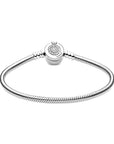 Pandora Moments Sprankelende Crown O Snake Chain Armband 599046C01, exclusief en kwalitatief hoogwaardig. Ontdek nu!