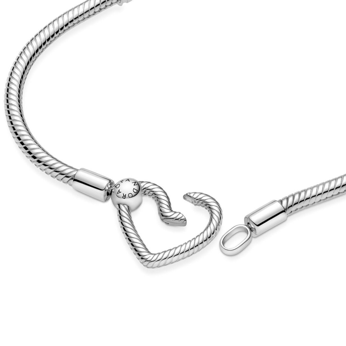 Pandora Moments Snake Chain Armband met Hartsluiting 599539C00, exclusief en kwalitatief hoogwaardig. Ontdek nu!