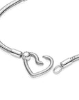 Pandora Moments Snake Chain Armband met Hartsluiting 599539C00, exclusief en kwalitatief hoogwaardig. Ontdek nu!