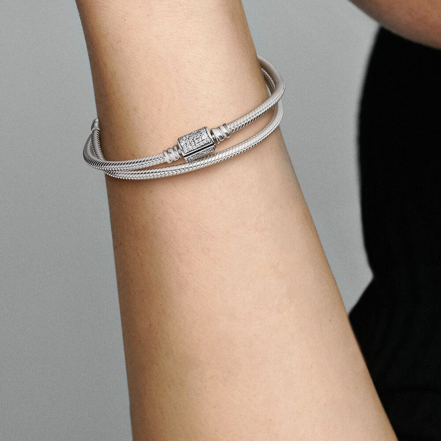 Pandora Moments Meerrijige Snake Chain Armband 599544C01
