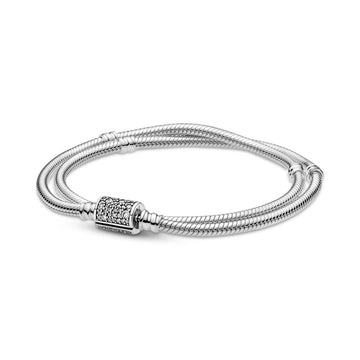 Pandora Moments Meerrijige Snake Chain Armband 599544C01