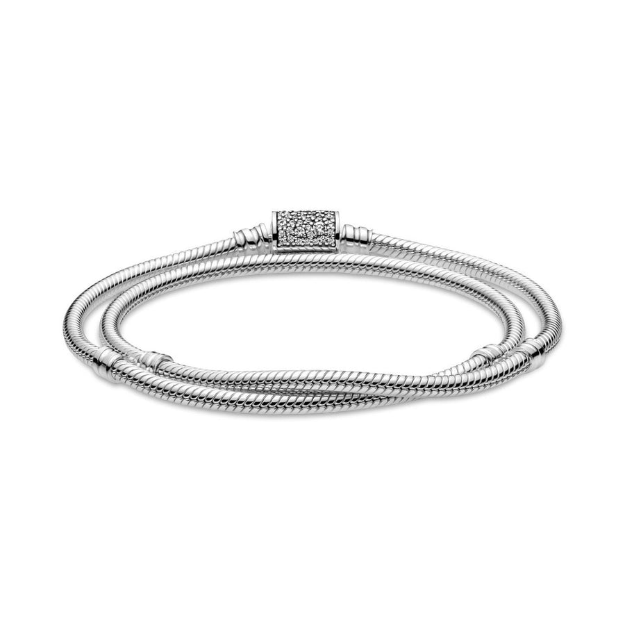 Pandora Moments Meerrijige Snake Chain Armband 599544C01