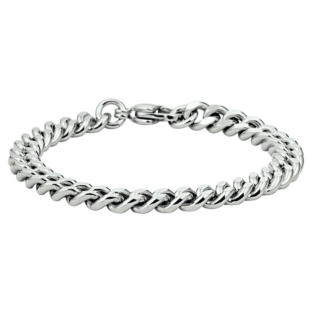 Stalen armband geslepen gourmette 6,2 mm 6504455, exclusief en kwalitatief hoogwaardig. Ontdek nu!