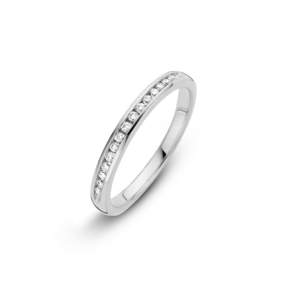 Witgouden solitair ring met 0.15 crt Diamant G-VSI, exclusief en kwalitatief hoogwaardig. Ontdek nu!