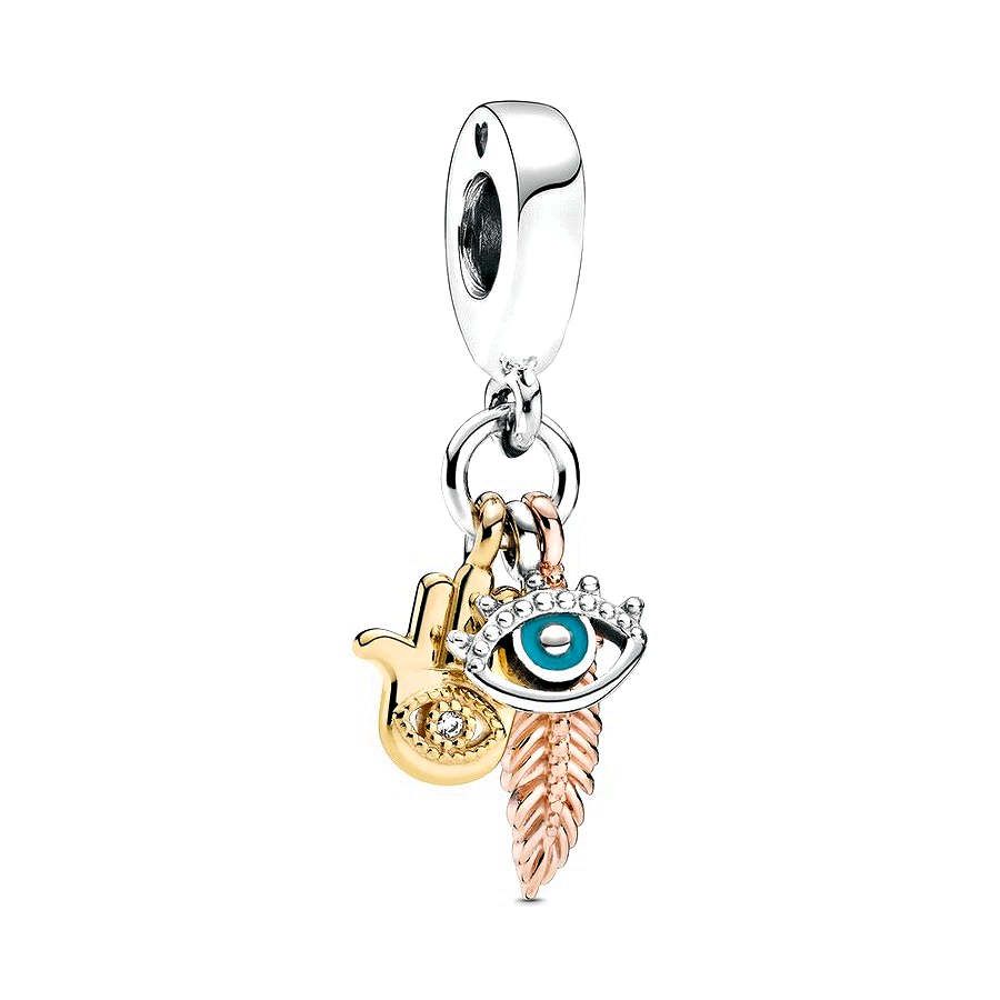 Pandora Hamsa, Alziend Oog &amp; Veer Spiritualiteit Hangende Bedel 768785C01, exclusief en kwalitatief hoogwaardig. Ontdek nu!