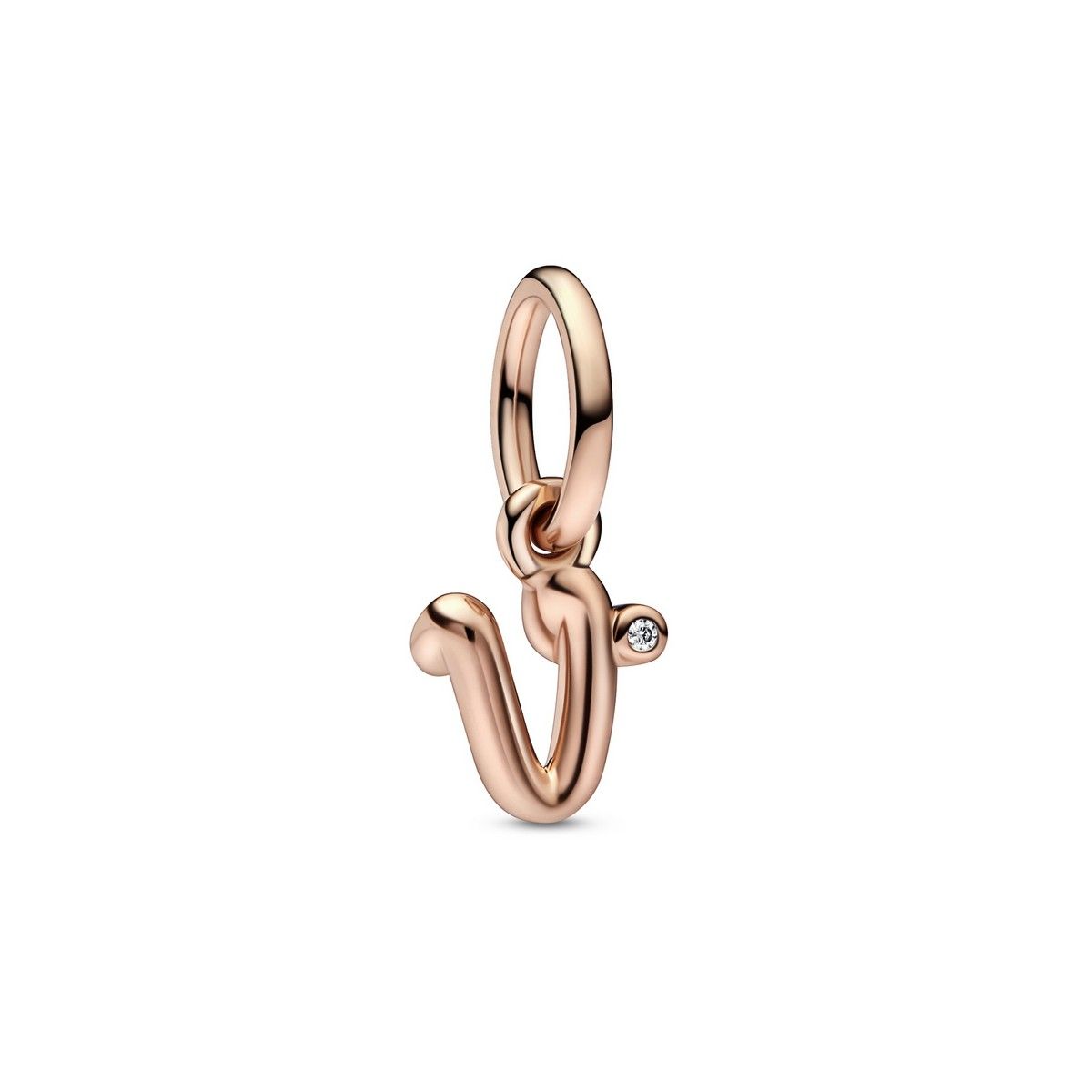 Pandora Letter v Script Alphabet Dangle Charm 782480C01, exclusief en kwalitatief hoogwaardig. Ontdek nu!