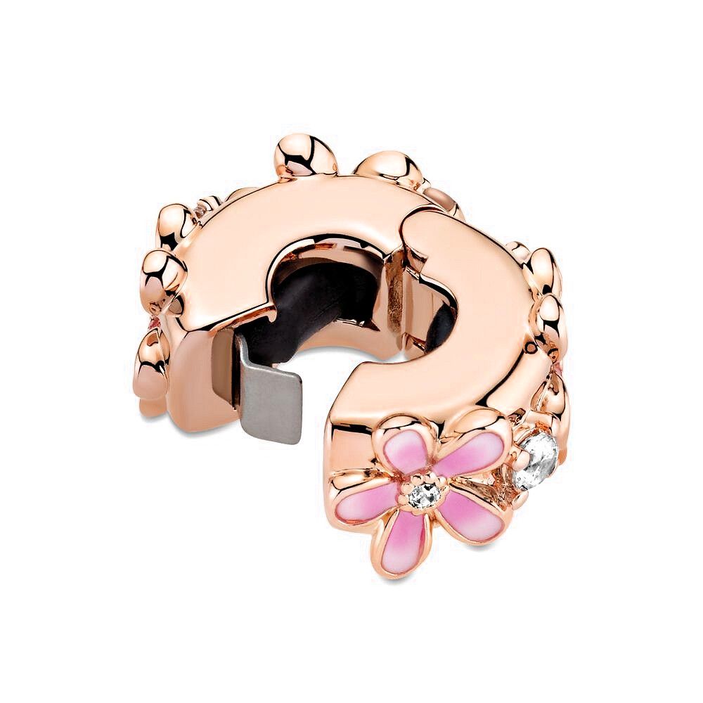 Pandora Pink Daisy Spacer Clip Charm 788809C01, exclusief en kwalitatief hoogwaardig. Ontdek nu!