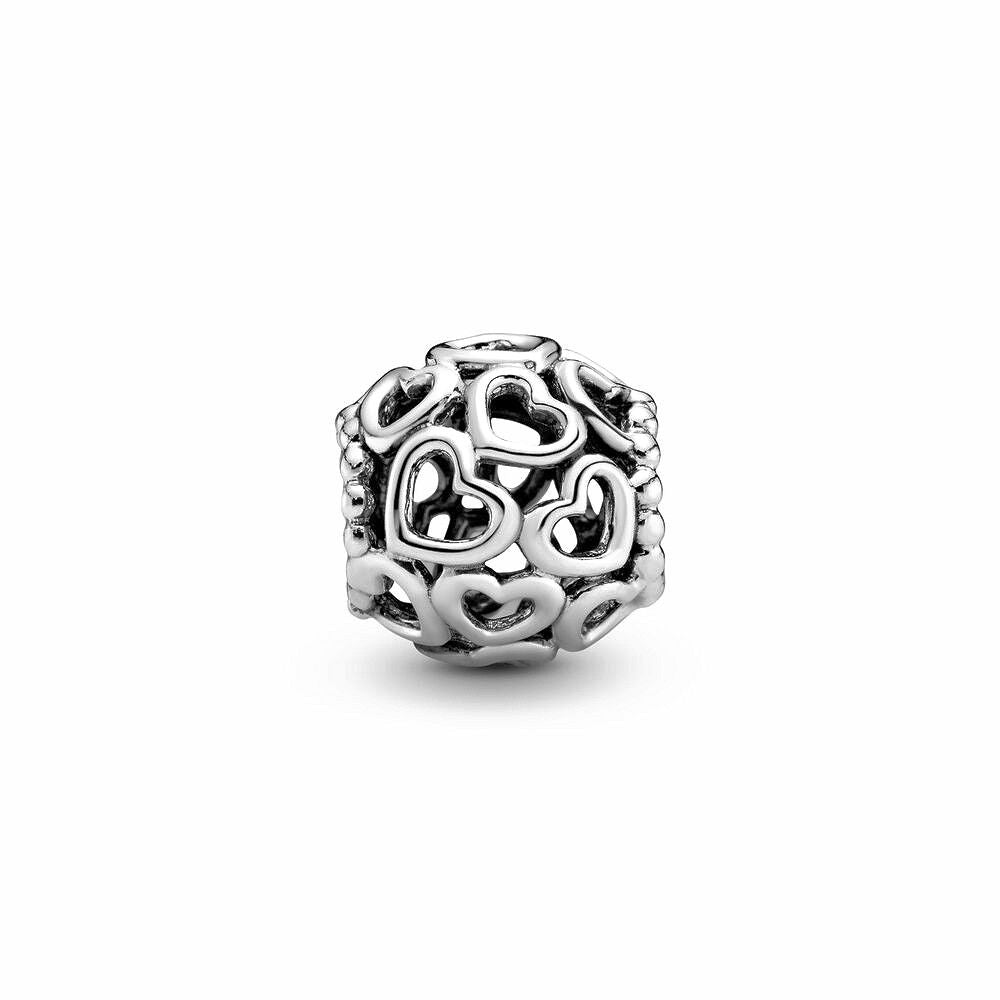 Pandora bedel Hearts All Over 790964 van zilver met hartjespatroon