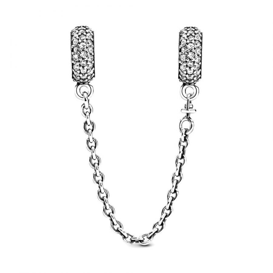 PANDORA Veiligheidsketting met pavé zirkonia 791736CZ