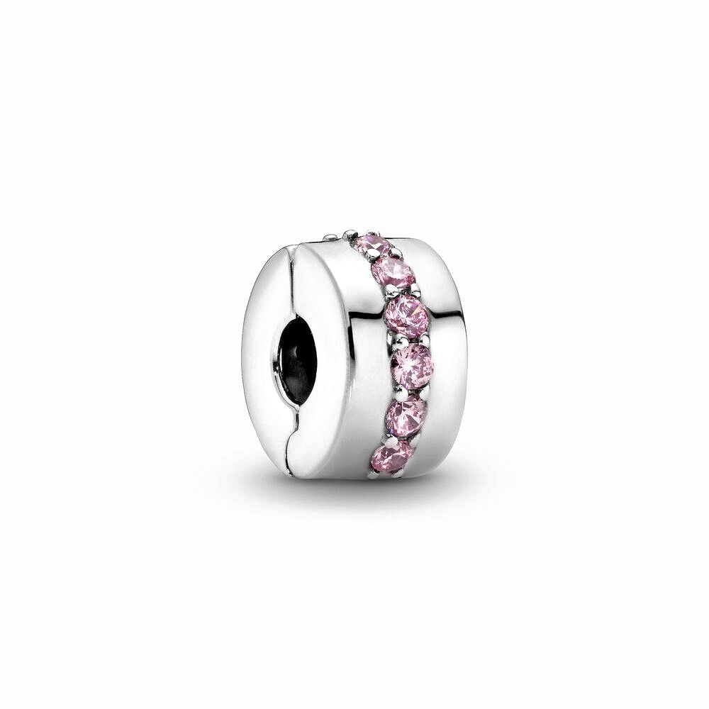 Pandora Pink Sparkling Row Clip Bedel 791972PCZ, exclusief en kwalitatief hoogwaardig. Ontdek nu!