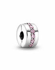 Pandora Pink Sparkling Row Clip Bedel 791972PCZ, exclusief en kwalitatief hoogwaardig. Ontdek nu!
