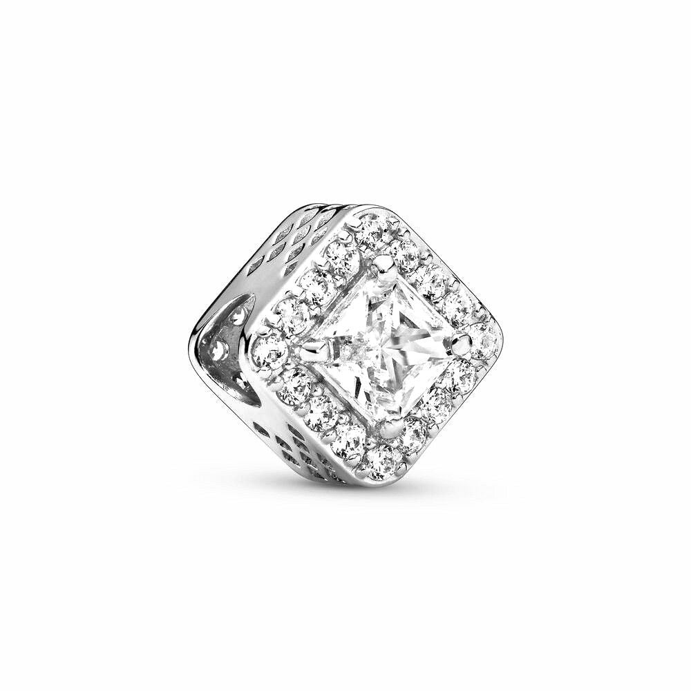 Pandora Vierkante Sprankelende Stralenkrans Bedel 796206CZ, exclusief en kwalitatief hoogwaardig. Ontdek nu!