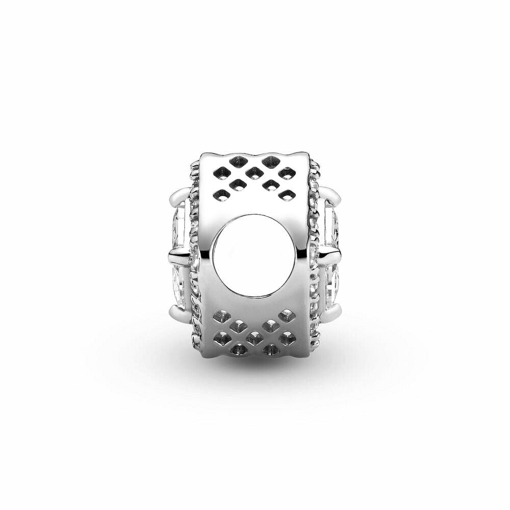 Pandora Vierkante Sprankelende Stralenkrans Bedel 796206CZ, exclusief en kwalitatief hoogwaardig. Ontdek nu!