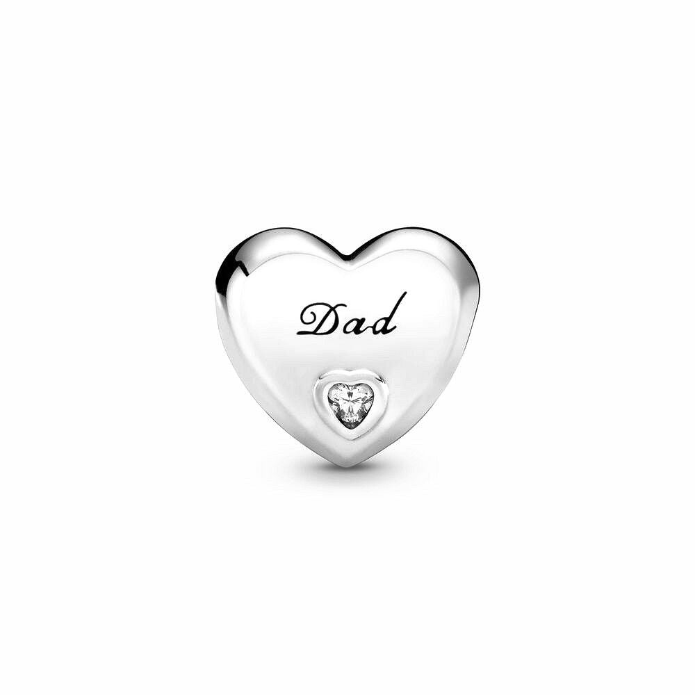 Pandora Dad Heart Bedel 796458CZ, exclusief en kwalitatief hoogwaardig. Ontdek nu!