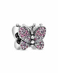 Pandora Roze Pavé Vlinder Bedel 797882NCCMX, exclusief en kwalitatief hoogwaardig. Ontdek nu!