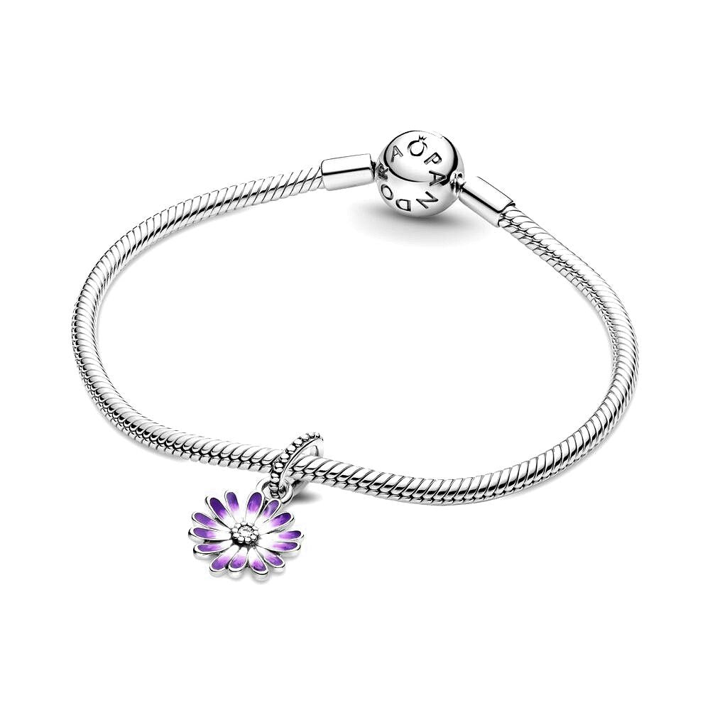 Pandora Purple Daisy Dangle Charm 798771C01, exclusief en kwalitatief hoogwaardig. Ontdek nu!
