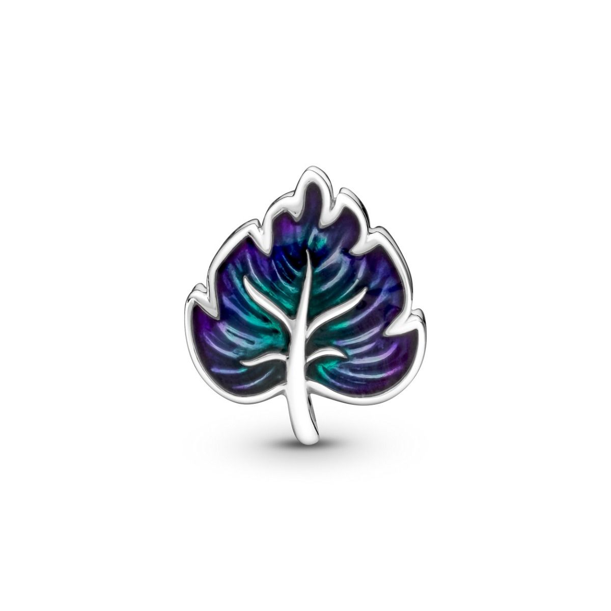 Pandora Paars &amp; Groen Blad Bedel 799542C01, exclusief en kwalitatief hoogwaardig. Ontdek nu!