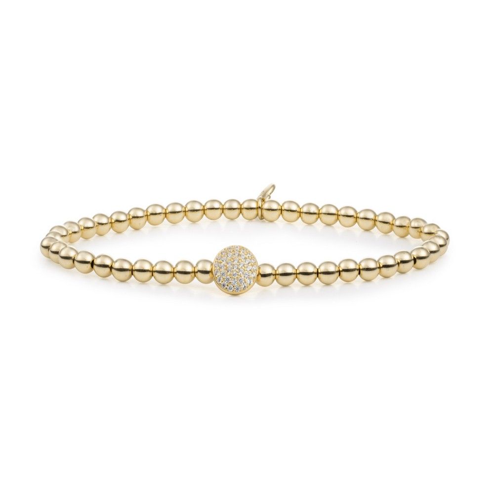 Sparkling Jewels armband Gold Disc Galaxy - 4mm, exclusief en kwalitatief hoogwaardig. Ontdek nu!