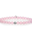 Sparkling Jewels armband Rose Quartz Saturn large - Silver 6mm, exclusief en kwalitatief hoogwaardig. Ontdek nu!