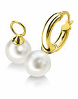 Zinzi Gold 14 karaat gouden oorringhangers parel wit ZGCH144, exclusief en kwalitatief hoogwaardig. Ontdek nu!