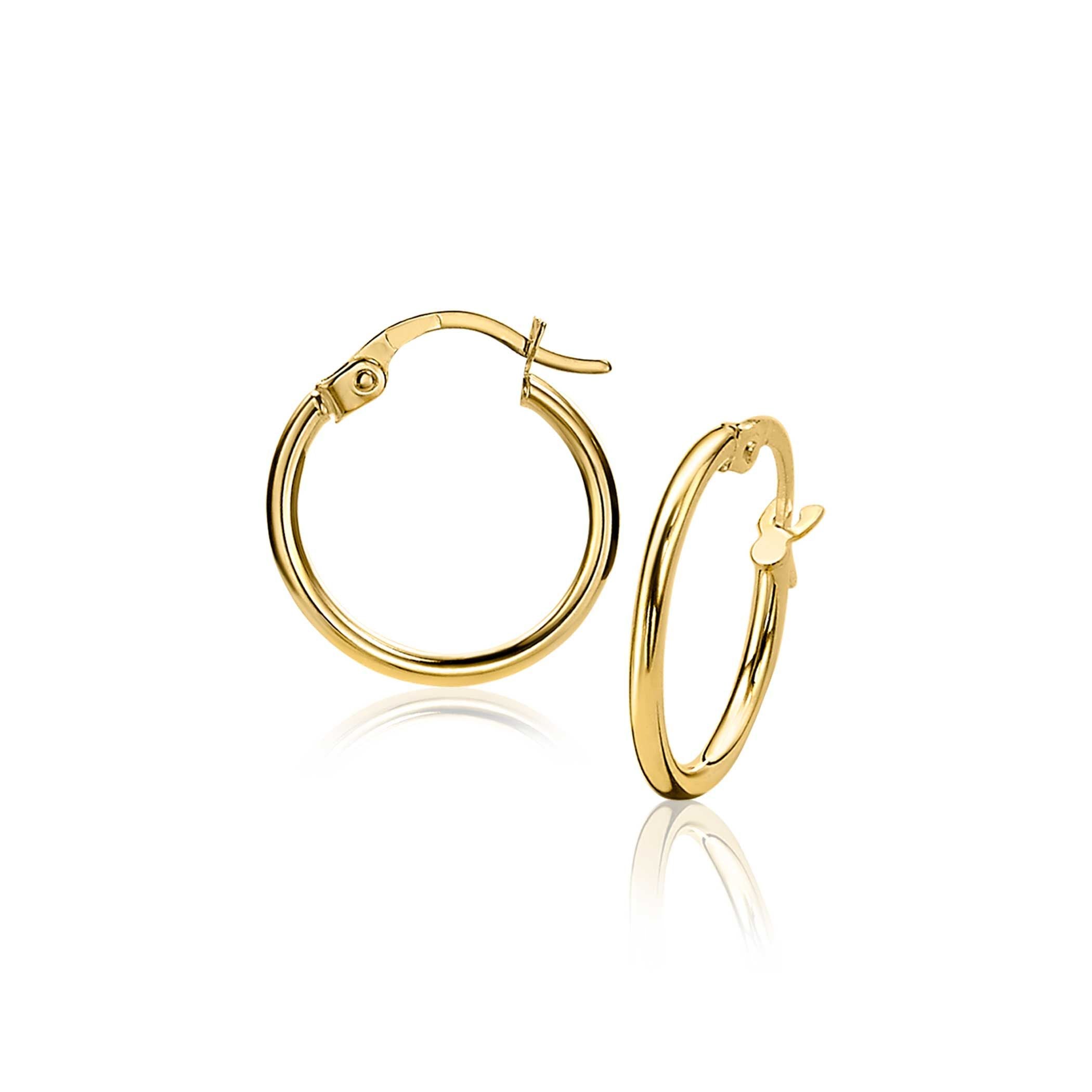 ZINZI 14K Gouden Oorbellen ZGO127 zilver