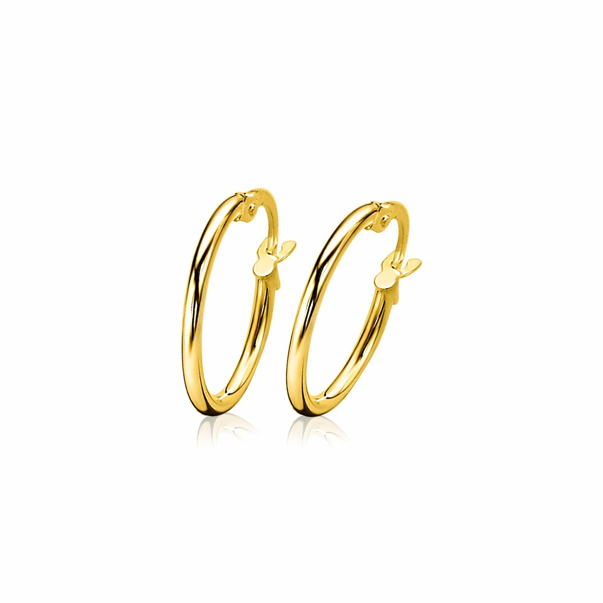 Zinzi Gold 14 karaat gouden oorringen ronde buis 17,5 x 1,5mm ZGO128, exclusief en kwalitatief hoogwaardig. Ontdek nu!