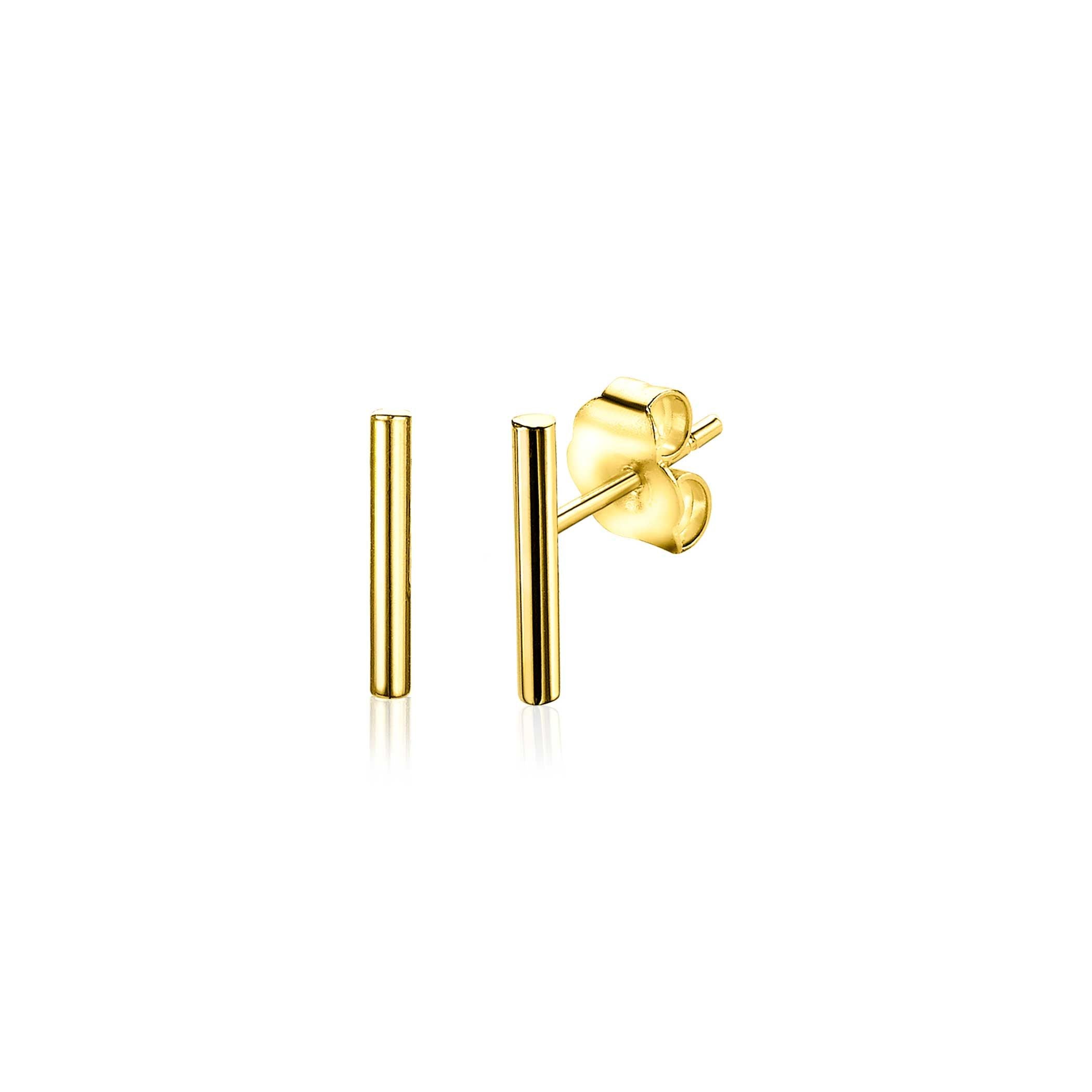 ZINZI 14K Gouden Oorknoppen ZGO183 10mm oorbellen