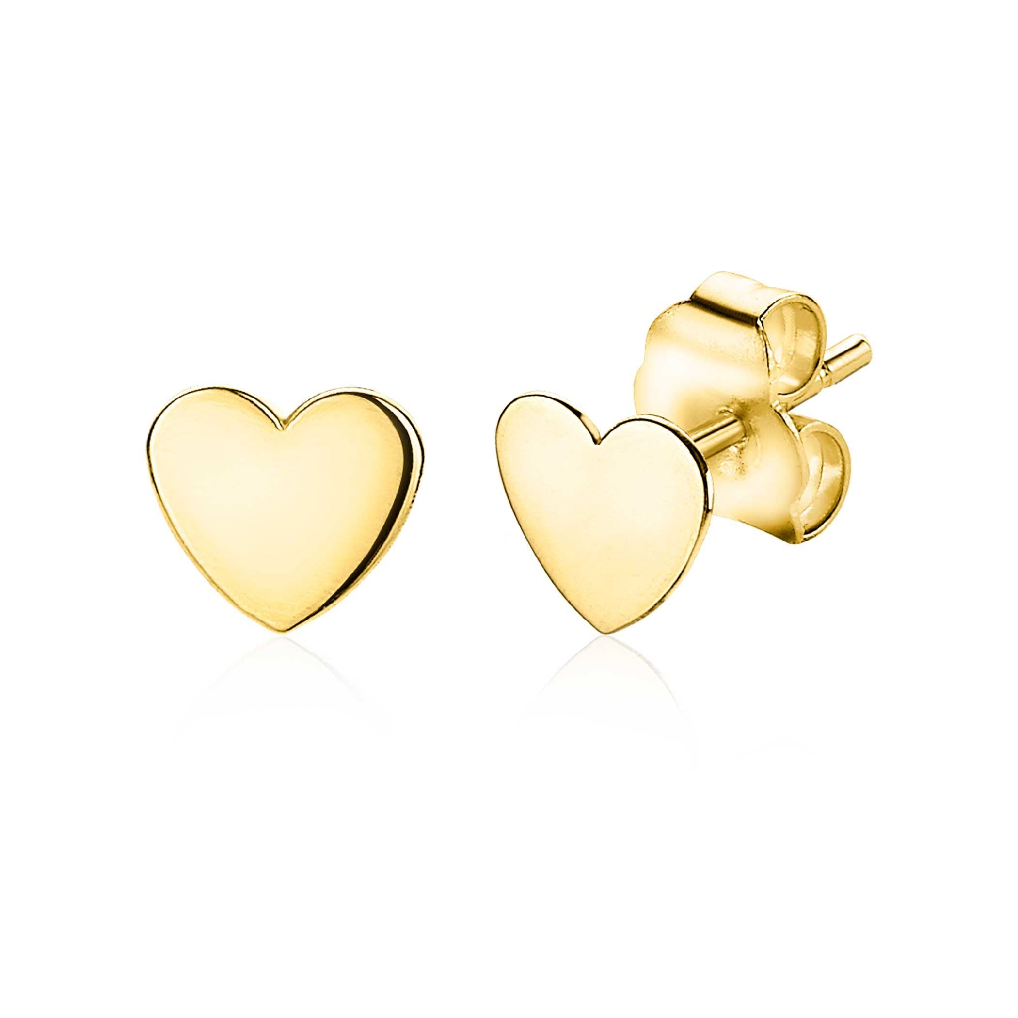 ZINZI 14K Gouden Oorknoppen ZGO214 zilver oorbellen