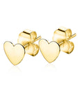 Zinzi Gold 14 karaat gouden oorknoppen glad hartje ZGO214, exclusief en kwalitatief hoogwaardig. Ontdek nu!