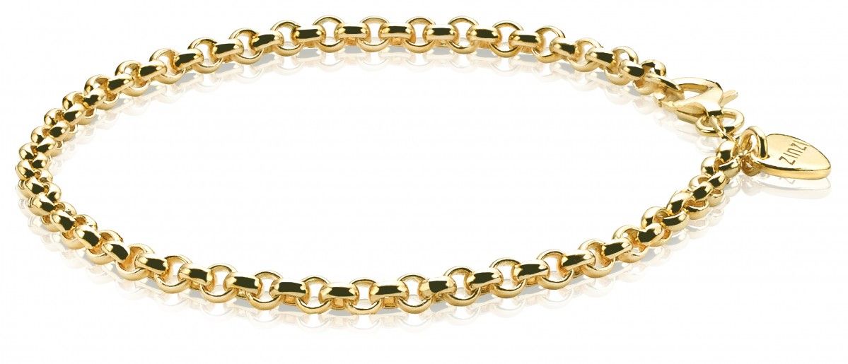 Zinzi zilveren armband goud verguld ZIA1009G (Lengte 19cm), exclusief en kwalitatief hoogwaardig. Ontdek nu!