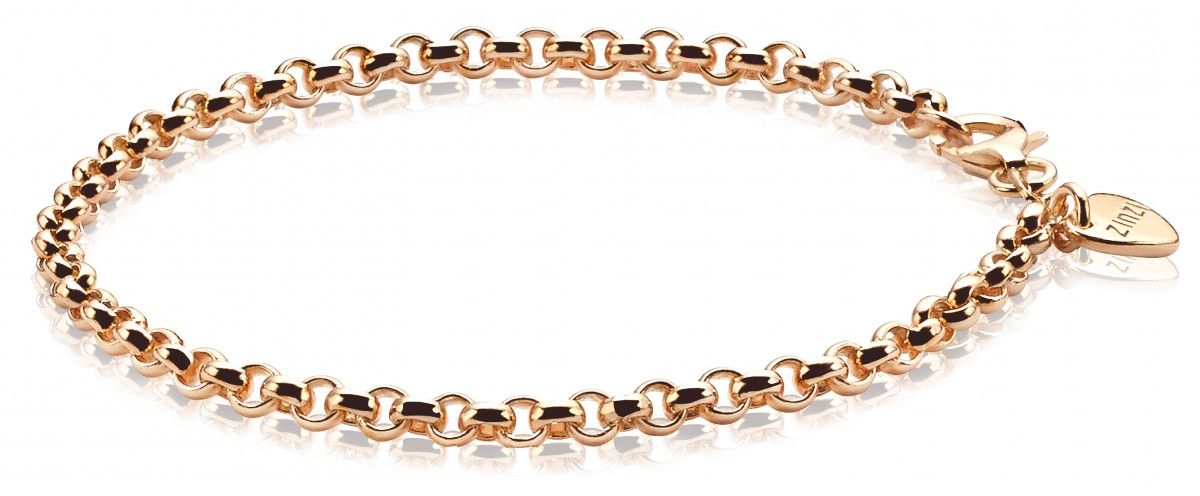 Zinzi zilveren armband rosé verguld ZIA1009R (Lengte 19cm), exclusief en kwalitatief hoogwaardig. Ontdek nu!