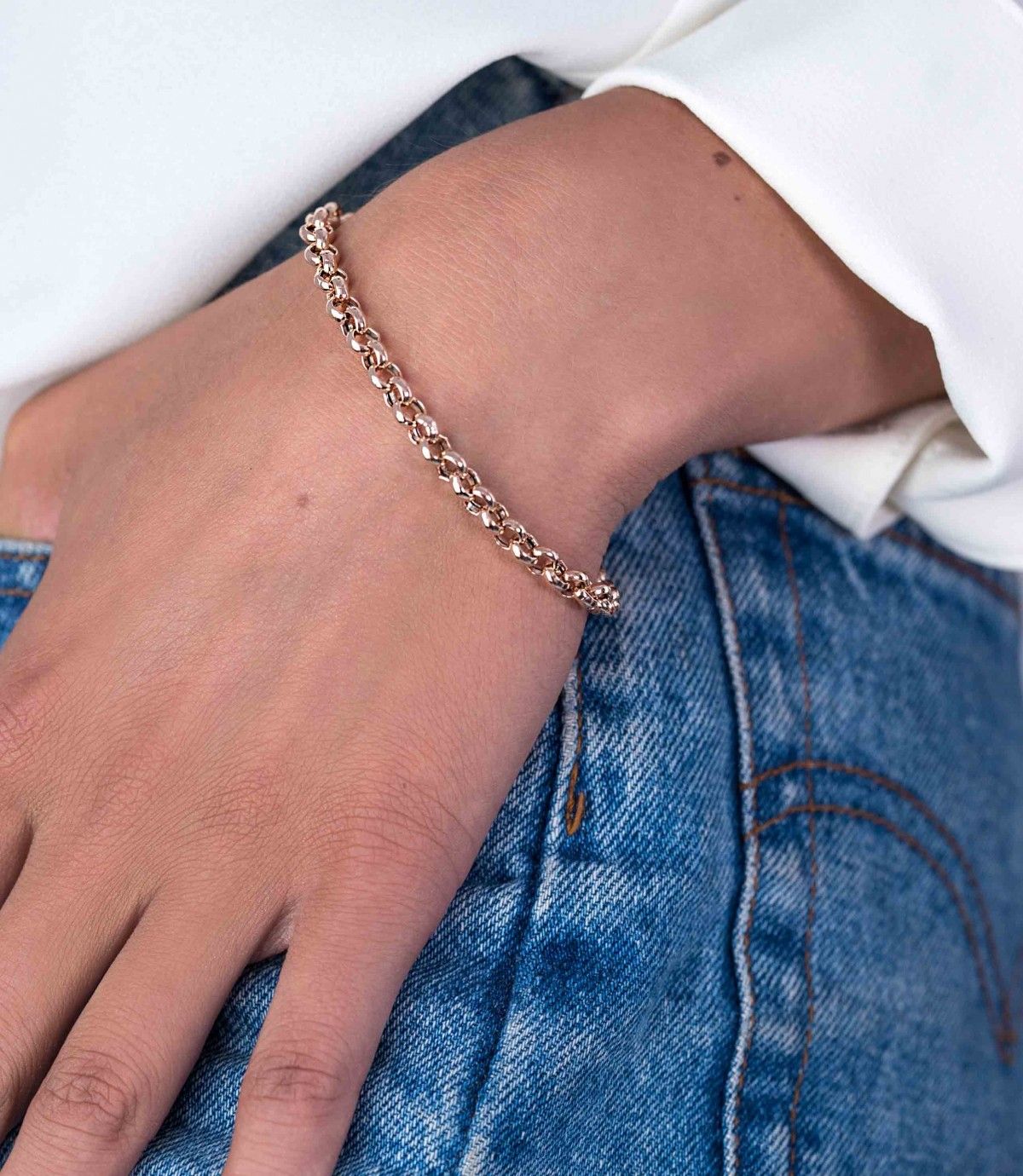 Zinzi zilveren armband rosé verguld ZIA1009R (Lengte 19cm), exclusief en kwalitatief hoogwaardig. Ontdek nu!