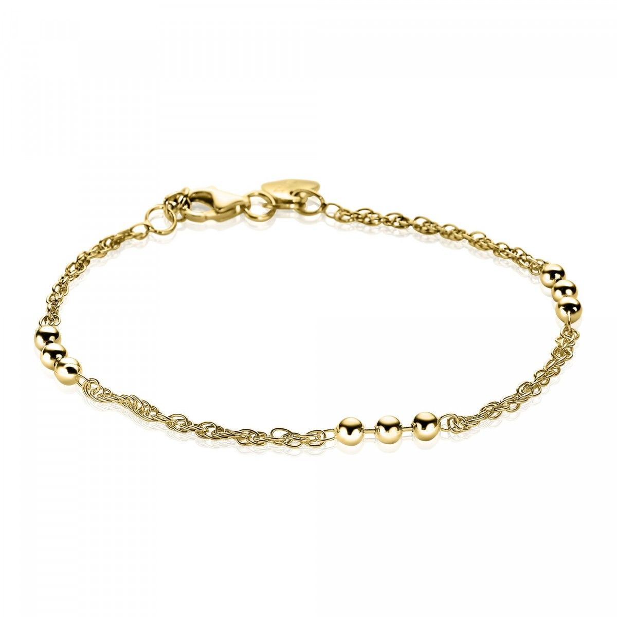 Zinzi zilveren armband goud verguld ZIA1422G (Lengte 18-21cm), exclusief en kwalitatief hoogwaardig. Ontdek nu!